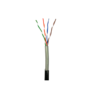 Кабель кручена пара GEAR UTP 4x2x0,51 Cat5E, CCA, PVC+PE, для зовнішніх робіт, чорний, 305m