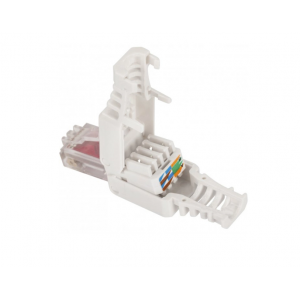 Конектор RJ-45 швидкого монтажу 8P8C UTP Cat-5 (розбірний, безінструментальний) білий, ціна за 1 шт.