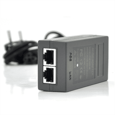 POE інжектор 24V 1A (24Вт) з портами Ethernet 10/100 Мбіт / с + кабель живлення (92 * 72 * 50) 0.095 кг (88 * 45 * 30)