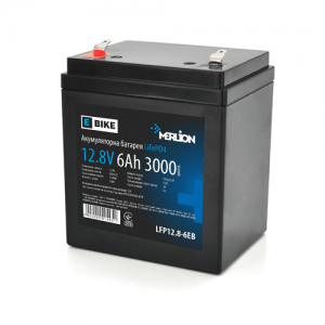 Літій-залізо-фосфатний акумулятор Merlion LiFePO4 12.8V 6AH (4S1P/BMS-5A), (90х70х101(107)) для електротранспорту, 3000 циклів