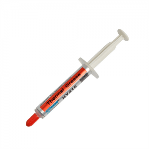 Паста термопровідна HY-410 5g, шприц, White,> 1,42W / m-K, <0.262 ° C-in² / W, -30 ° ≈280 °, В'язкість -1K cPs, OEM Q10