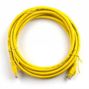 Патч-корд литий RITAR, UTP, RJ45, Cat.5e, 20m, жовтий, Cu (мідь)
