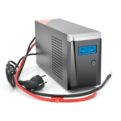 ДБЖ з правильною синусоїдою RITAR RTSW-600 LCD, 12В, під зовнішній АКБ, Q4 (320*132*210) 4,2 кг (260*85*140)