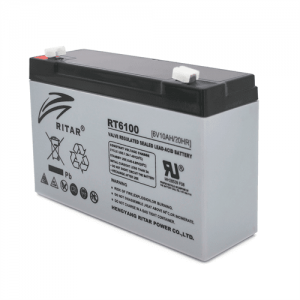 Акумуляторна батарея AGM RITAR RT6100, Gray Case, 6V 10Ah ( 150 х 50 х 93 (99) ) Q10