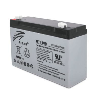 Акумуляторна батарея AGM RITAR RT6100, Gray Case, 6V 10Ah ( 150 х 50 х 93 (99) ) Q10