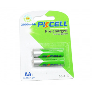 Акумулятор PKCELL 1.2V AA 2000mAh NiMH Already Charged, 2 штуки в блістері ціна за блістер, Q25