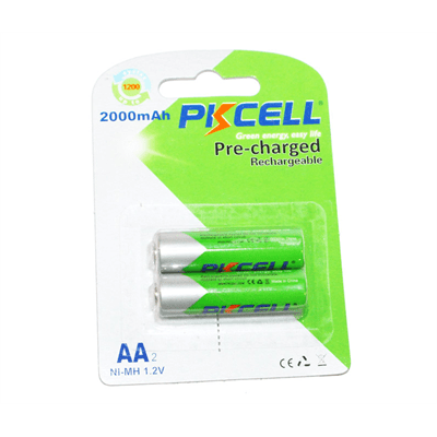 Акумулятор PKCELL 1.2V AA 2000mAh NiMH Already Charged, 2 штуки в блістері ціна за блістер, Q25