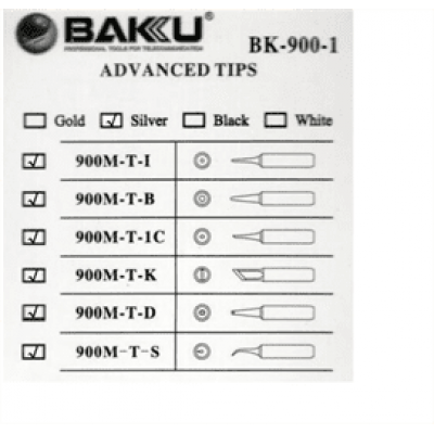 Жало для паяльника BAKKU BK-900M-T-D,silver