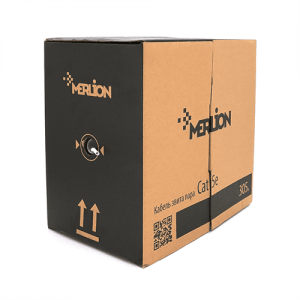 Кабель КВПЕ FTP (4*2*0.51) 4p 24 AWG, Merlion, (CCA), екран для внутр. робіт, 305м, Grey, Corton BOX (350x350x420), Q2