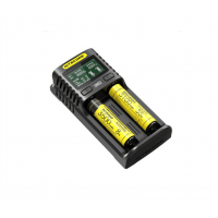 Зарядний пристрій універсальний Nitecore Digicharger UM2, 2 канали, LCD дисплей, підтримує Li-ion, Ni-MH та Ni-Cd AA (R6), ААA (R03), С (R14)