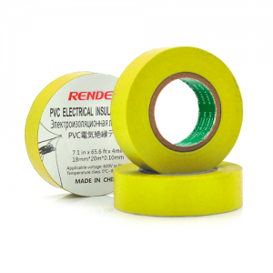 Ізолента RENDER 0,19 мм * 16 мм * 7 м (жовта), temp:-10 +80 ° С, 2000V, розтяж-180%, міцність 20Н / см, Агдезія 0,42 кг / 25мм, 10 шт. в уп. ціна за упак.