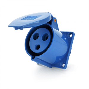 Розетка накладна пряма SF-323, 3 полюси, 2Р + E, 32А, 380V, IP44
