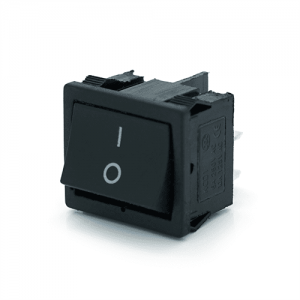 Перемикач ON-OFF KCD1-104, 250VAC / 6A, 4 контакта, Black, Q100