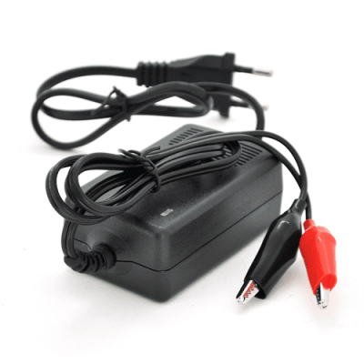 Зарядний пристрій для акумулятора 12V/1.5A із затискачем, Q100