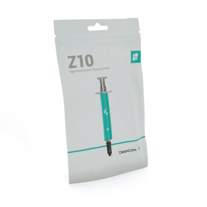 Паста термопровідна DeepCool Z10 5g, шприц, Blue-Gray, >6.5 W/m-K, <0,08C-in²/W, -50°≈220°, В'язкість -85K cPs, + лопатка + серветки, блістер