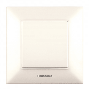 Вимикач Panasonic Arkedia Slim одноклавішний,швидкий монтаж,кремовий