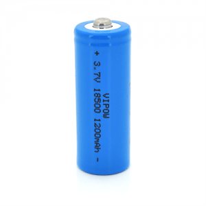 Акумулятор 18500 Li-Ion Vipow ICR18500 TipTop, 1200mAh, 3.7V, Blue