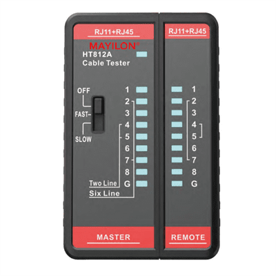 Кабельний тестер Mayilon HT-812A, RJ-45+RJ-11