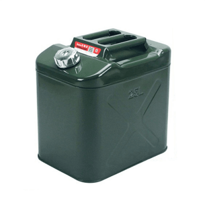 Каністра Merlion YT-HS-FX-25L, металева з клапаном + гнучка лейка, 25л, 355х255х360мм, Зелена