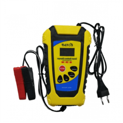 Автоматичне ЗУ для акумулятора 6V / 12V / 24V (MF, WET, AGM, GEL), Katbo KTB-BC1803, 100-240V, Струм заряду 6V / 2A, 12V / 6A, 24V / 3A, LCD, крокодили