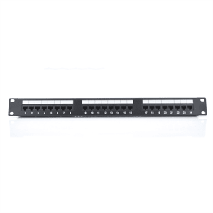 Патч-панель RITAR 24 порти UTP DUAL кат 5Е 19 "1U НЕ екранована чорна Q25