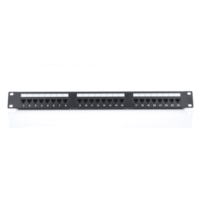 Патч-панель RITAR 24 порти UTP DUAL кат 5Е 19 "1U НЕ екранована чорна Q25