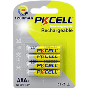 Акумулятор PKCELL 1.2V AAA 1200mAh NiMH Rechargeable Battery, 4 штуки в блістері ціна за блістер, Q12