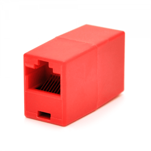 З'єднувач RJ45 8P8C мама / мама RJ45 для з'єднання кабелю, червоний, Q100