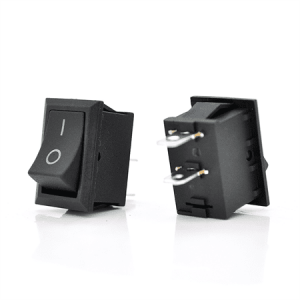 Перемикач ON-OFF KCD1-101, 250VAC / 6A, 2 контакта, Black, Q200