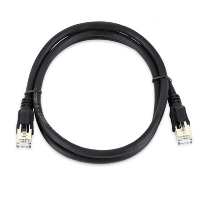 Патч-корд литий VEGGIEG, CCA, SSTP, RJ45, Cat.8, 1,5m, чорний