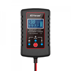 Імпульсне ЗУ RJTianye для акумуляторів 6V/12V, AC100-240V 50/60Hz, DC12.6V2A, 29.2W, крокодили, клеми