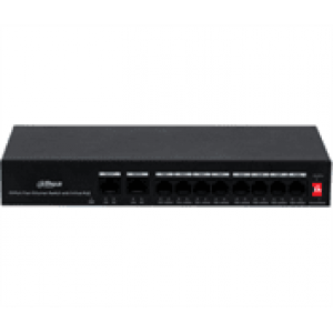 8-портовий комутатор з 8 РоЕ портами + 2x RJ45 (10 / 100M) DH-PFS3010-8ET-65