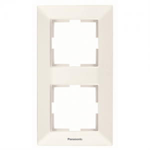 Рамка Panasonic Arkedia Slim подвійна, вертикальна, кремова