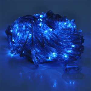 Гірлянда 500LED (Водоспад) Blue, 8 режимів, 3*2 метра, прозора ізоляція, BOX