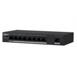 8-портовий POE комутатор Dahua DH-PFS3009-8ET1GT-96, 8xPoE(100M) + 1xRJ45(1000M)