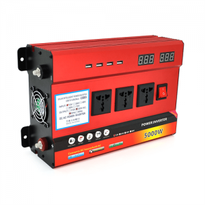 Інвертор напруги Voltronic, 5000W(2500W), 12/220V, з апроксимованою синусоїдою, 3 універсальна розетка, 4 USB, крокодили, BOX