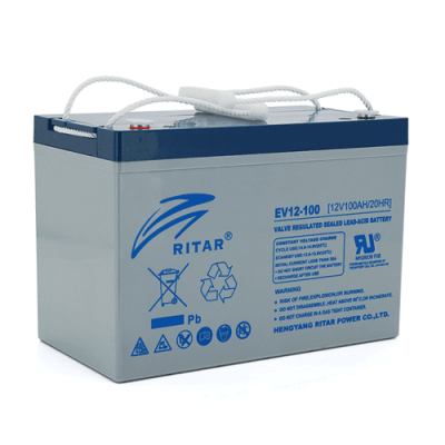 Тяговый аккумулятор RITAR EV12-100,12V 100Ah, M8 ( 307 х 169 х 210(215) ), Q1