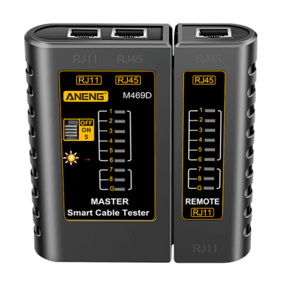 Кабельний тестер ANENG M469D, RJ-45+RJ-11