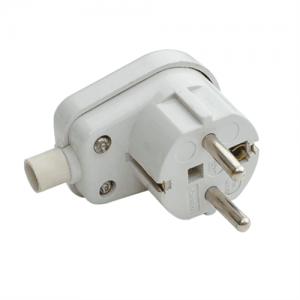 Вилка із заземленням кутова SQ-SN-03, 16A 250V, White, Q200