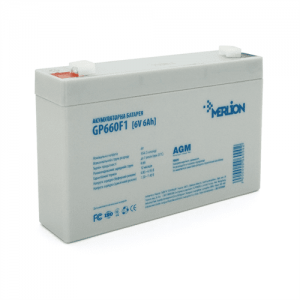 Акумуляторна батарея MERLION AGM GP660F1 6V 6Ah (150 x 35 x 90 (100)), White Q10