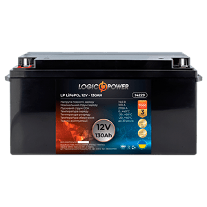 Акумулятор LogicPower Lifepo4 12-130 AH (+ зліва, пряма полярність)