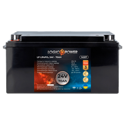 Аккумулятор LogicPower Lifepo4 24-70 AH (+ слева, прямая полярность)