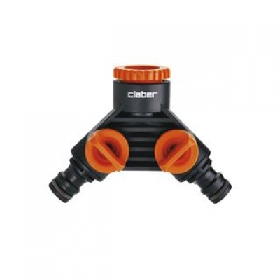 Распределитель Claber (910450000) 1/2"х3/4"В выход 2-х канальный адаптер коннектора Y