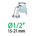 Адаптер 1/2"х3/4"В для конектора поливочного шланга Ergogrip