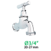Розподілювач Claber (85900000) 3/4"В вихід 2-х канальний 3/4"Н