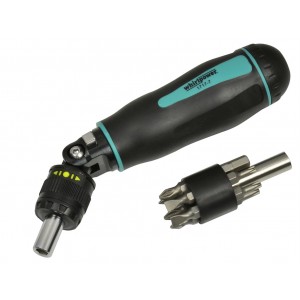Whirlpower Викрутка-тримач бит 1/4" 3-х позиційна з набором бит 14од