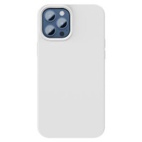 Чехол Baseus Liquid Silica Gel Magnetic+защитное стекло для iPhone 12 Pro Max Бел (WIAPIPH67N-YC02)