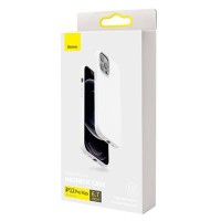 Чехол Baseus Liquid Silica Gel Magnetic+защитное стекло для iPhone 12 Pro Max Бел (WIAPIPH67N-YC02)
