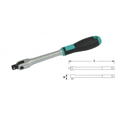 Whirlpower Вороток 1/4" з карданом 160мм з пластик. ручкою