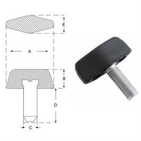 Ручка пелюсткова з болтом М4х15, D22mm